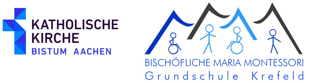 Kombination aus Bistumslogo und Schullogo