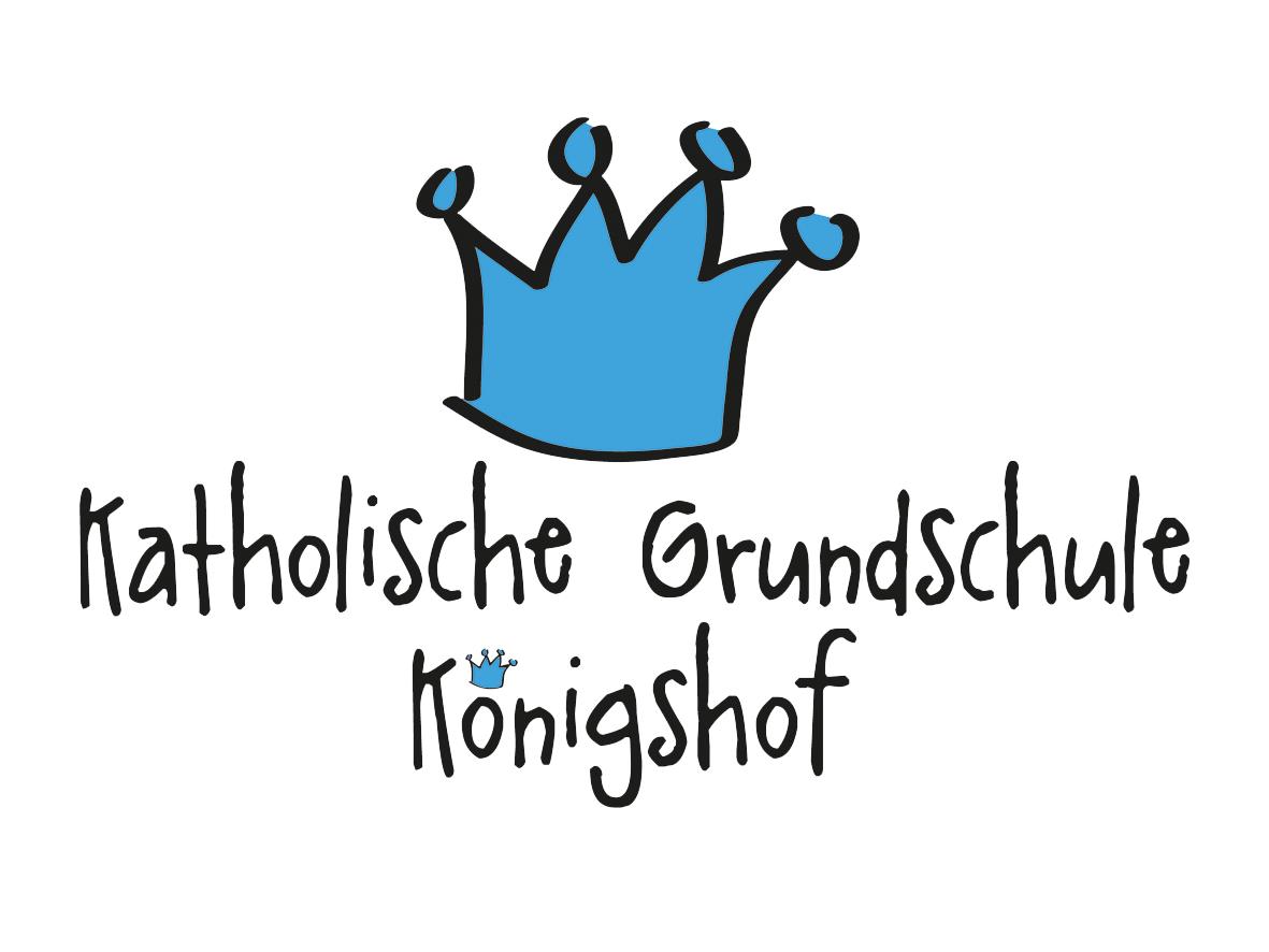 blaue Krone mit vier Zacken, darunter Text