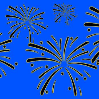 Feuerwerk auf blauem Hintergrund