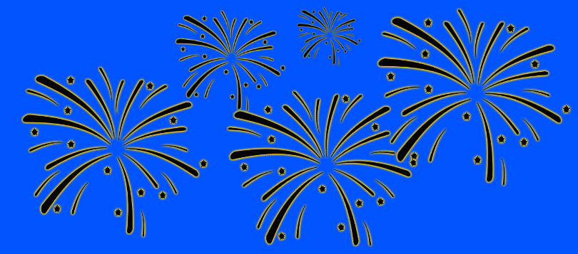 Feuerwerk auf blauem Hintergrund (c) Birgit Hellmanns Feuerwerk auf blauem Hintergrund