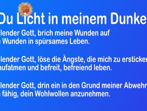 Texte auf blauem Hintergrund