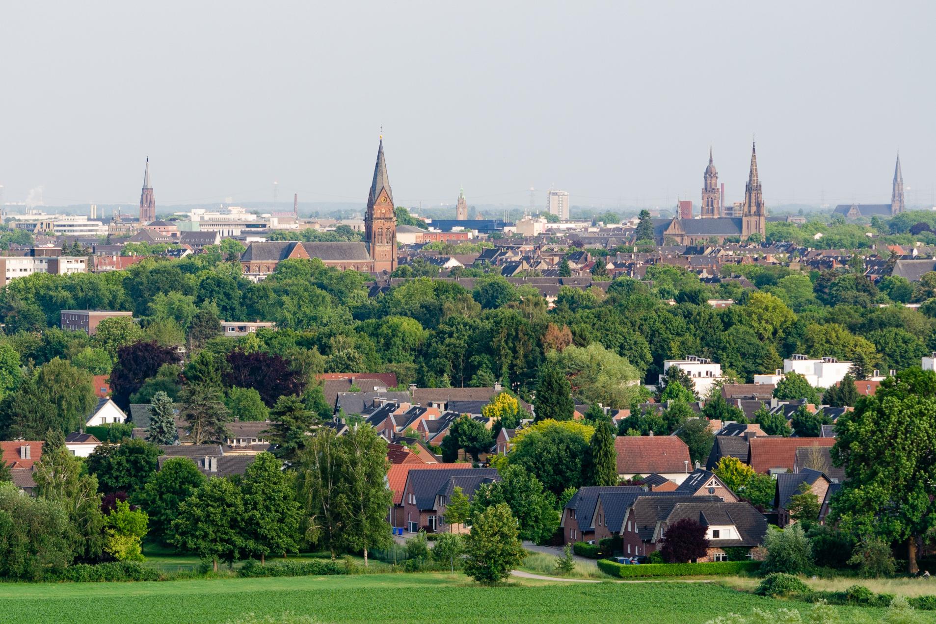 Blick auf Krefeld vom Kapuzinerberg