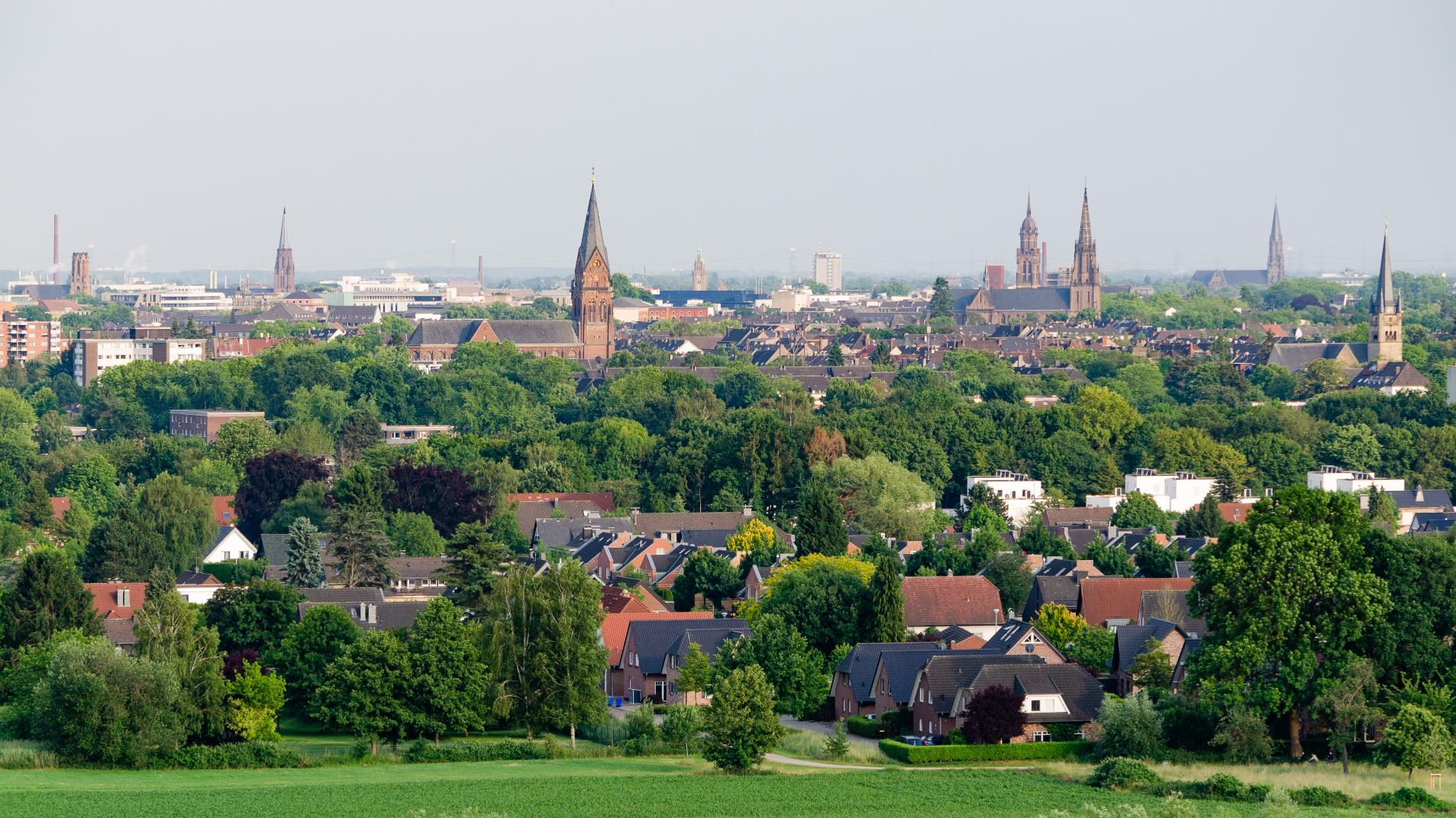 Blick auf Krefeld vom Kapuzinerberg