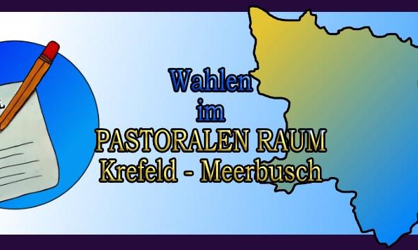 Kreisbildmit Stift und Zettel, daneben der Titel, rechts der Umriss des Pastoralen Raumes