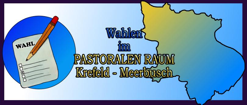 Kreisbildmit Stift und Zettel, daneben der Titel, rechts der Umriss des Pastoralen Raumes