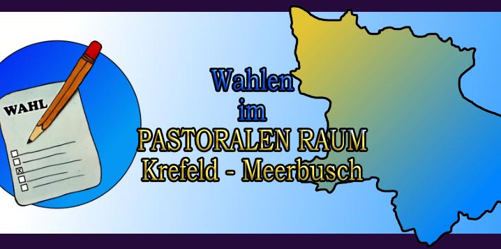Kreisbildmit Stift und Zettel, daneben der Titel, rechts der Umriss des Pastoralen Raumes