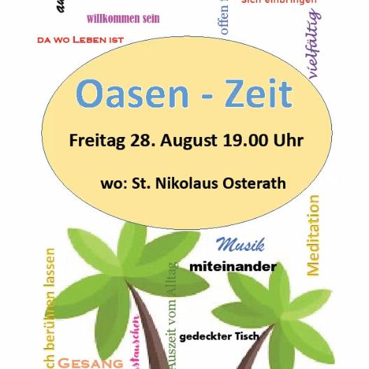 Oasenzeit 28.08.2026