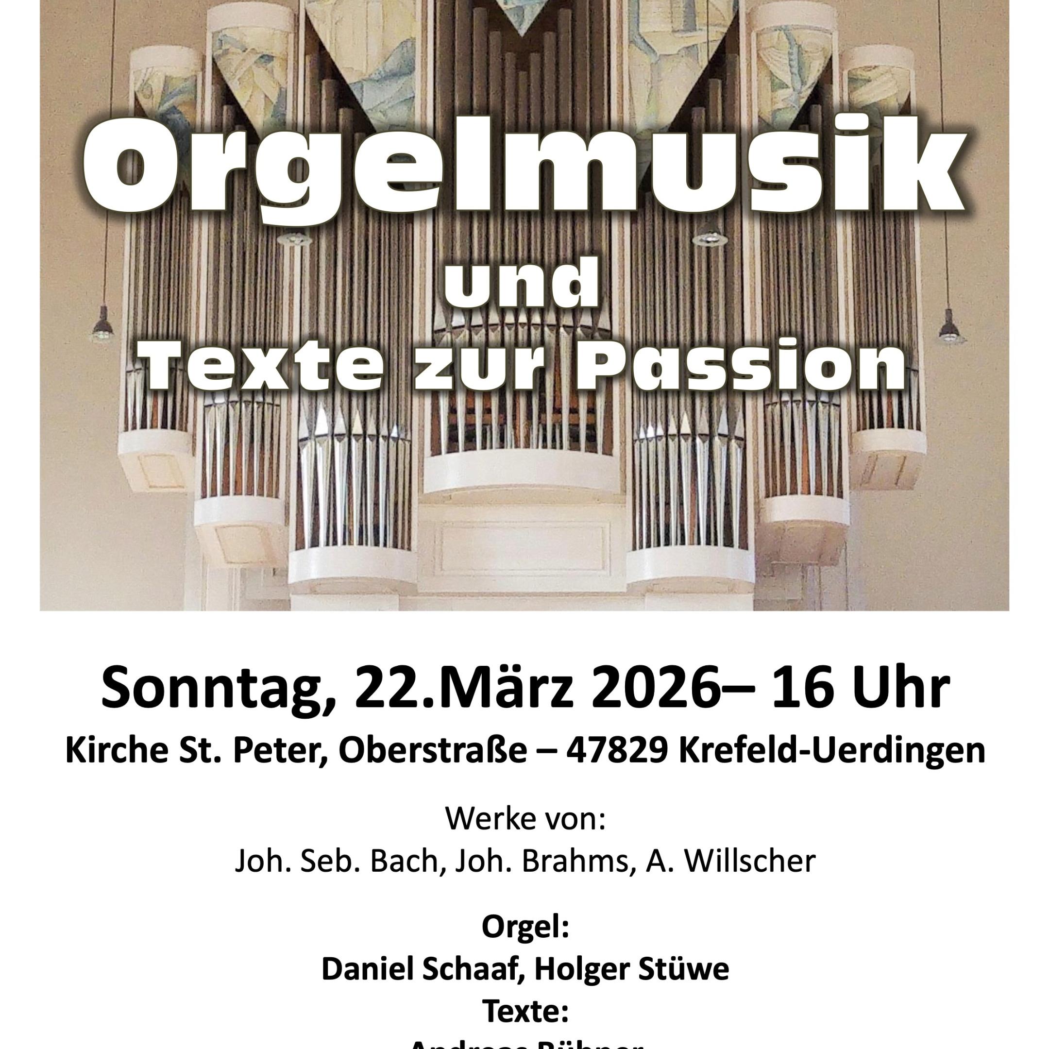22.3.2026 Plakat Orgelkonzert Passion
